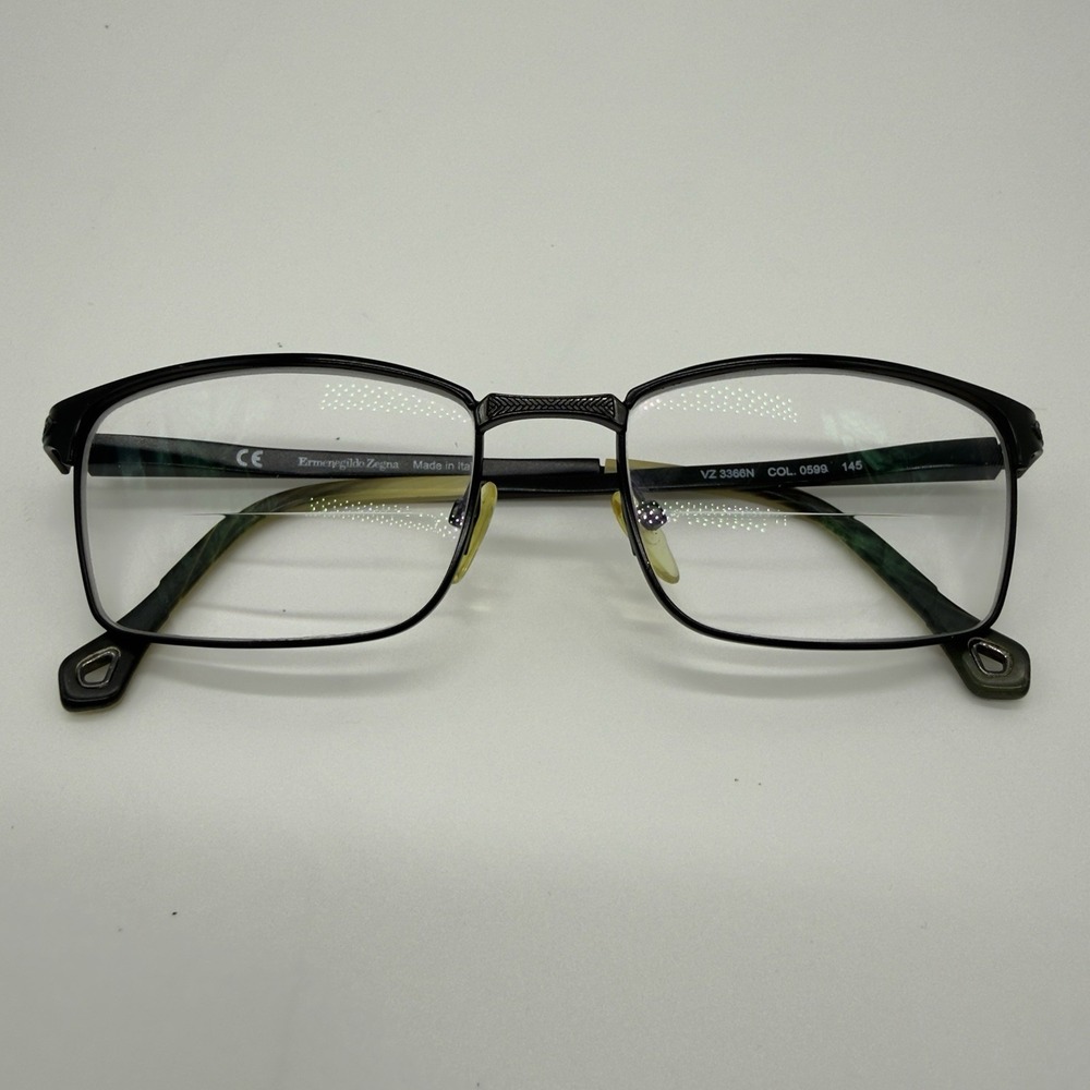Ermenegildo Zegna Eyeglasses Made in Italy VZ 3366N Black Frame Prescription